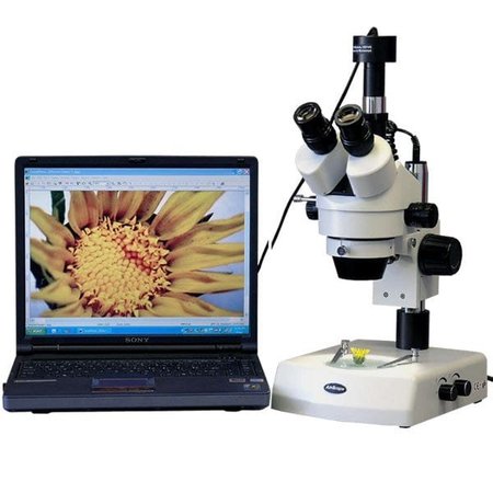 3.5X-90X Stereo Zoom Microscope w Dual Halogen Lights, 10MP Camera -  AMSCOPE, SM-2TZ-10M